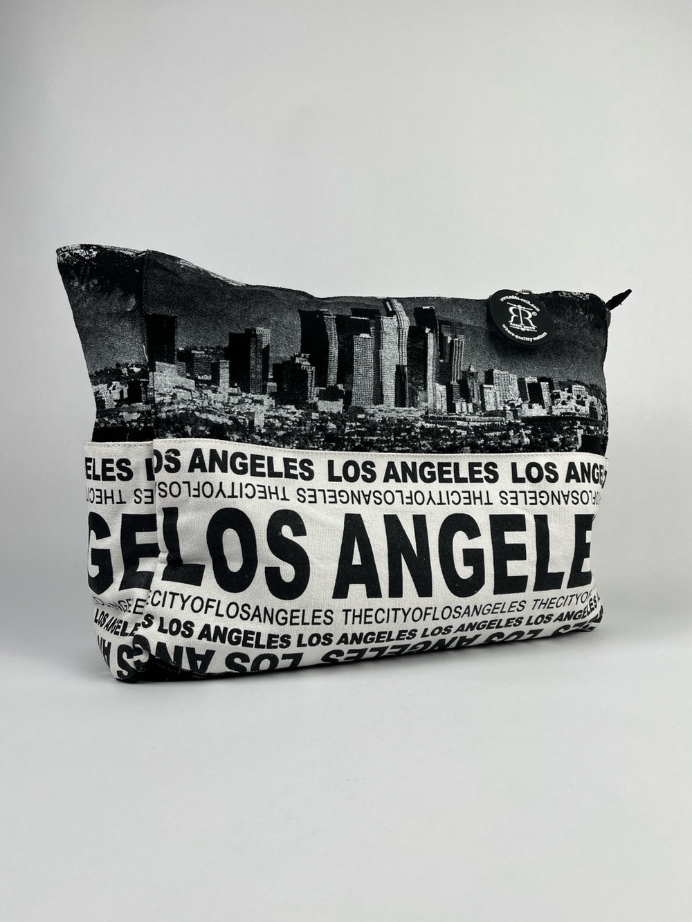 Robin Ruth Black & White Los Angeles Canvas Tote Bag